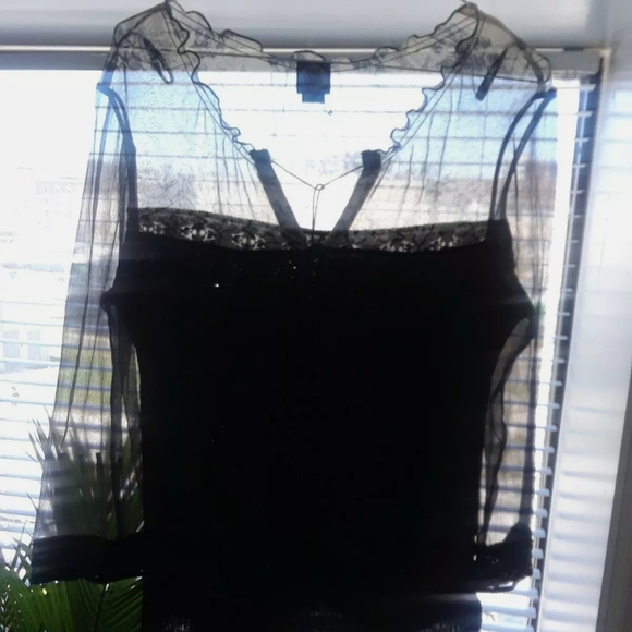 2/$25 Vintage Silk Beaded & Tassels Peasant Boho Gothic Blouse - Picture 7 of 12